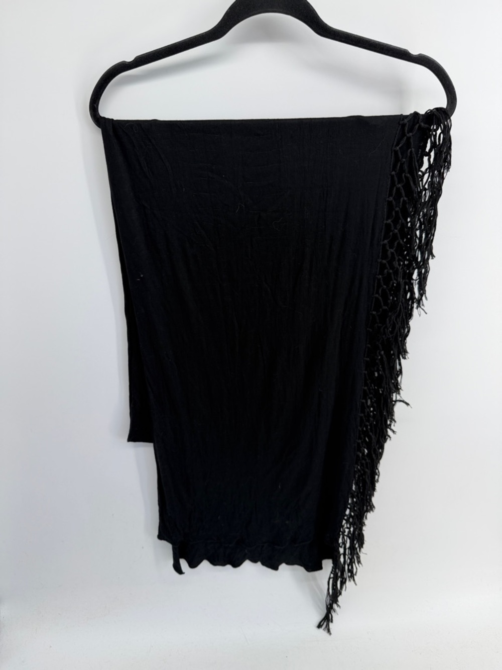Chan Luu braided fringe scarf wrap